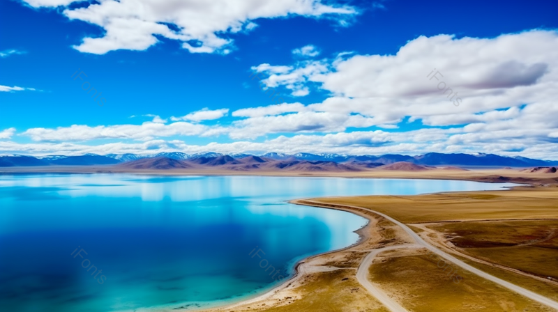 青湖泊简约唯美旅游自然风光,高清,摄影图,摄影图片,图片大全,摄影图免费下载